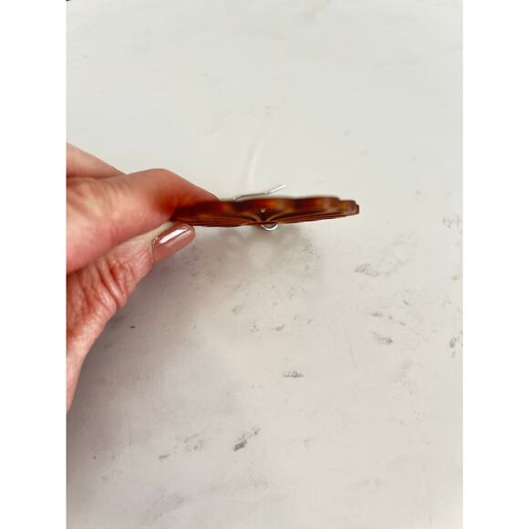 CLAIRE BAKED ABSTRACT TIMBER DROP DANGLE EARINGS WIRE PIERCED EAR BOHO - Picture 6 of 6